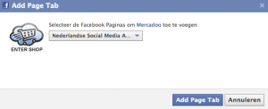 Selecteer een Facebook bedrijfspagina voor Mercadoo