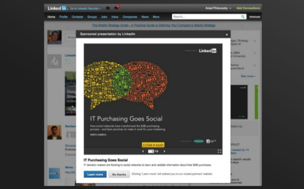 Slideshare presentaties in LinkedIn advertenties