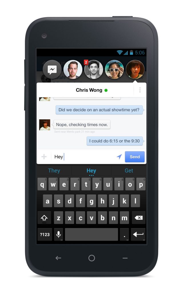 Facebook Home Chat Head