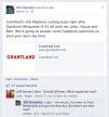 Facebook reactielinks op Facebook bedrijfspagina