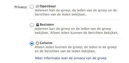 Privacy Facebook Groep
