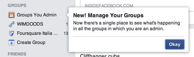 Facebook groepen die je beheert