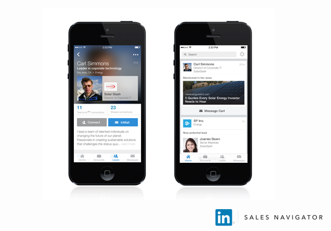 Sales navigator beschikbaar via LinkedIn mobiel