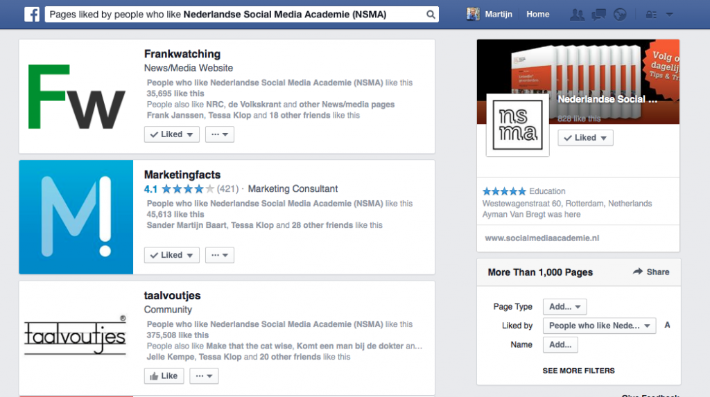 Onderzoek je doelgroep en concurrenten met Facebook Graph Search