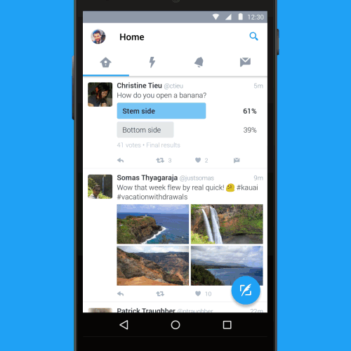 Introductie vernieuwde Twitter voor Android app