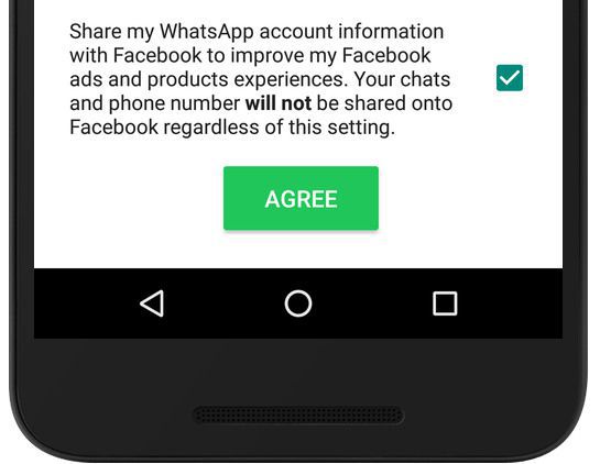 Voorkomen dat WhatsApp data met Facebook deelt