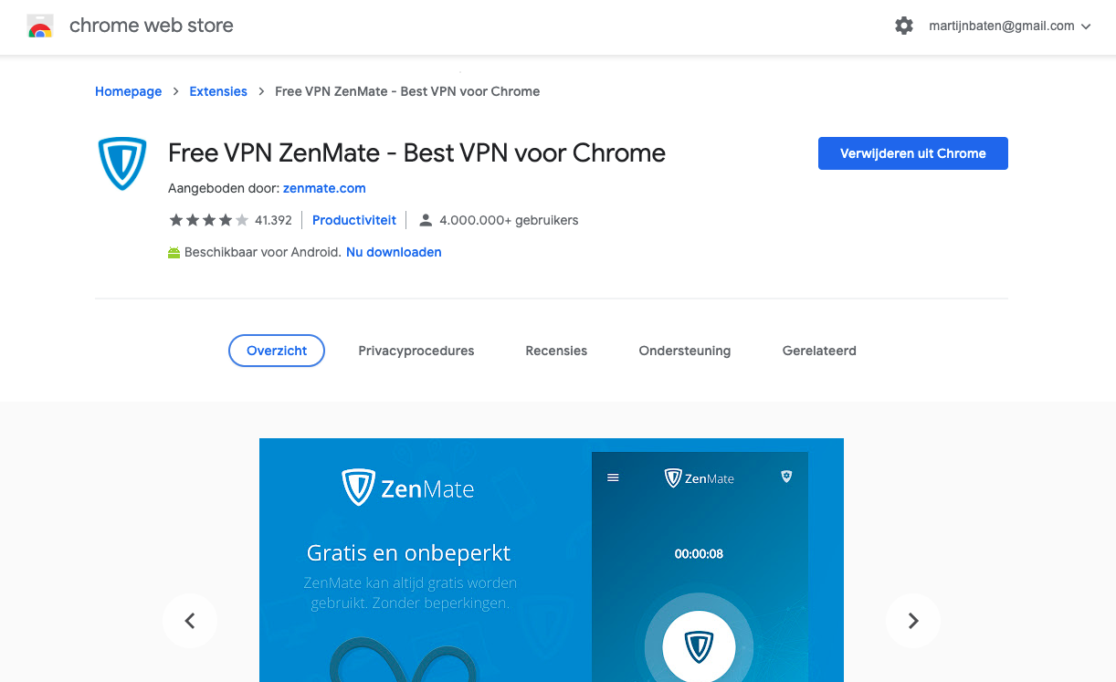 VPN ZenMate installeren