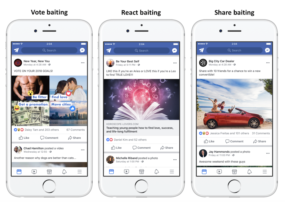 Facebook Engagement bait