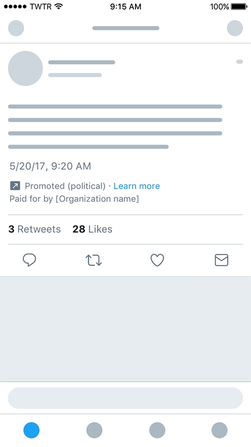 Meer transparantie van politieke advertenties op Twitter